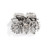 Retro Double Clip Brooch Diamond Platinum