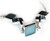 Art Deco Style Bracelet with Big Blue Quartzes, Collection Featured in Vogue
