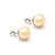 18 Karat White Gold Natural South Sea Pearl and Diamond Stud Earrings