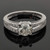 EGL Certified 14 Karat White Gold Diamonds Ring