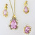 Pink Kunzite, Diamond and Pearl Suite in Platinum and Gold, circa 1935