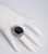 On Sale!! Large Faux Amethyst Set In A CZ Pave Sterling Chunky Ring