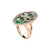 Diamonds and Malachite Ring