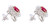 18 Karat White Gold 6.27 Carats Ruby and Diamond Cluster Stud Earrings