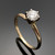 Vintage 14 Karat Yellow Gold Diamond Ring