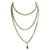 Antique Victorian Silver Plated Longuard Chain Necklace, Muff Chain