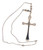 Original Art Deco Diamond Onyx Platinum Gold Cross Pendant Necklace