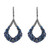Sapphire and Diamond Statement Earrings in Victorian Style