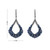 Sapphire and Diamond Statement Earrings in Victorian Style