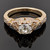 EGL USA Certified Vintage 14 Karat Yellow Gold Diamond 0.71 Carat Ring