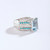 9.75 Carat Aquamarine Diamond Turquoise Platinum Ring