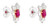 18 Karat White Gold 4.96 Carats Ruby and Diamond Statement Stud Earrings