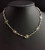 Art Deco Silver Floral Filigree and Belcher Link Chain Necklace