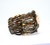 Coral Diamond Tsavorite Gold Silver Medusa Bracelet