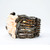 Coral Diamond Tsavorite Gold Silver Medusa Bracelet