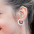 18 Karat White Gold 8.11 Carat Diamond and Ruby Cocktail Stud Hoop Earrings