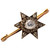 Antique Rose Cut Diamond Star Brooch