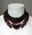 Important Miriam Haskell Ruby Molded Glass Leaf and Paste Suite