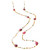 Sautoir Ruby and Precious Stones on Silver 925 Necklace