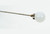 Extra Long Victorian Aesthetic Milk Glass Globe Hat Pin with Crystals, 1900s