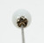 Extra Long Victorian Aesthetic Milk Glass Globe Hat Pin with Crystals, 1900s