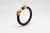 Green Galuchat Skin Bangle Bracelet with Skull Gold-Plated & Amazonites
