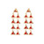 Red Italian Coral Earrings 18 Karat Gold