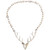 Sterling Silver Deer Necklace, Large Antler Deer Fashion Necklace Heavy Chain