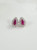 18 Karat Gold Natural Mozambique Ruby and Rose Cut Diamonds Stud Earrings