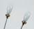 Set of Two Extra Long Victorian Milk Glass Teardrop Hat Pins with Crystals, 1900