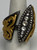 Victorian Era Oxidized Silver and 18 Karat Gold Handcrafted Statement Ring