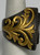 Victorian Era Oxidized Silver and 18 Karat Gold Handcrafted Statement Ring