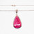 Pear Rhodonite Pendant with Sterling Bezel and Chain, Genuine Rhodonite Gemstone