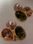 1980s Ciner Cluster Clip-On Earrings W/ Faux Citrine Pearl & Topaz