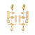 18 Karat Gold Tourmaline Peridot Sapphire Mondrian Earrings