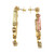 18 Karat Gold Tourmaline Peridot Sapphire Mondrian Earrings