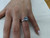 2 Carat 14 Karat White Gold Round Aquamarine Diamond Engagement Ring