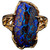 Boulder Opal Ring Gold 14K Gem Unisex Jewelry St Valentine's Gift Mens Bold Ring