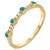0.11 Carat Pave Diamond Turquoise Enamel Ring in 14K Yellow Gold, Shlomit Rogel