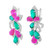 29 Carat Ruby and 17 Carat Emerald Chandelier Earring