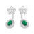 3.30 Carat Colombian Emerald 5.84 Carat White Diamond Subtle Drop Earring