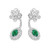 3.30 Carat Colombian Emerald 5.84 Carat White Diamond Subtle Drop Earring