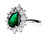 Platinum 1.29 Carat Vivid Green Zambian Emerald and Diamond Wedding Ring