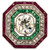 Antique Old Cut Diamond Ring in Platinum 950 with Emeralds and Rubies