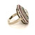 Antique Old Cut Diamond Ring in Platinum 950 with Emeralds and Rubies