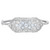 Art Deco Style Diamond Filigree Platinum Gold Bangle Bracelet