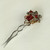Miriam Haskell  Rare Ruby Melon Bead  Gripoix Glass Haircomb