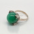 Vintage 14 Karat Gold & Jade Jadeite Bead Art Deco Style Ring