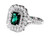 18 Karat 1.55 Carat Vivid Green Emerald and Diamond Solitaire Ring