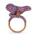 11.75ct Pink Sapphire, Calla Lilies Ring accented with Diamonds, 18RG